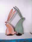 2 Bunnies Ignoring Each Other